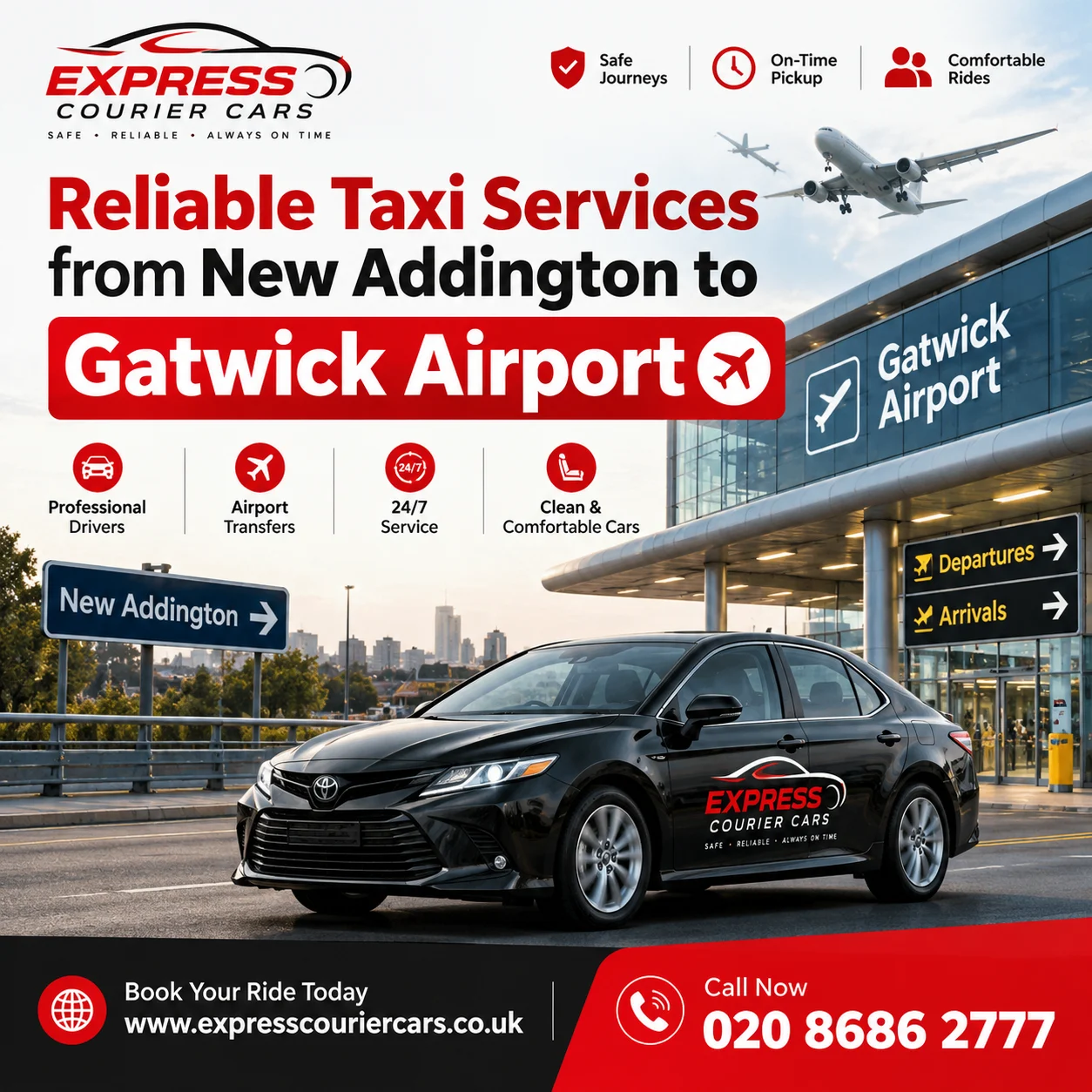 Blog image of Reliable taxi services from New Addington to Gatwick Airport